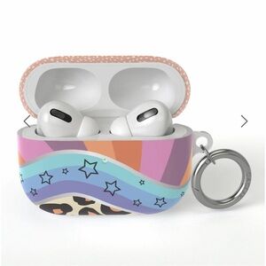 New Casely And I Oop Mixed Swatch Leopard Star Bolt iPhone Airbuds Earbuds Case